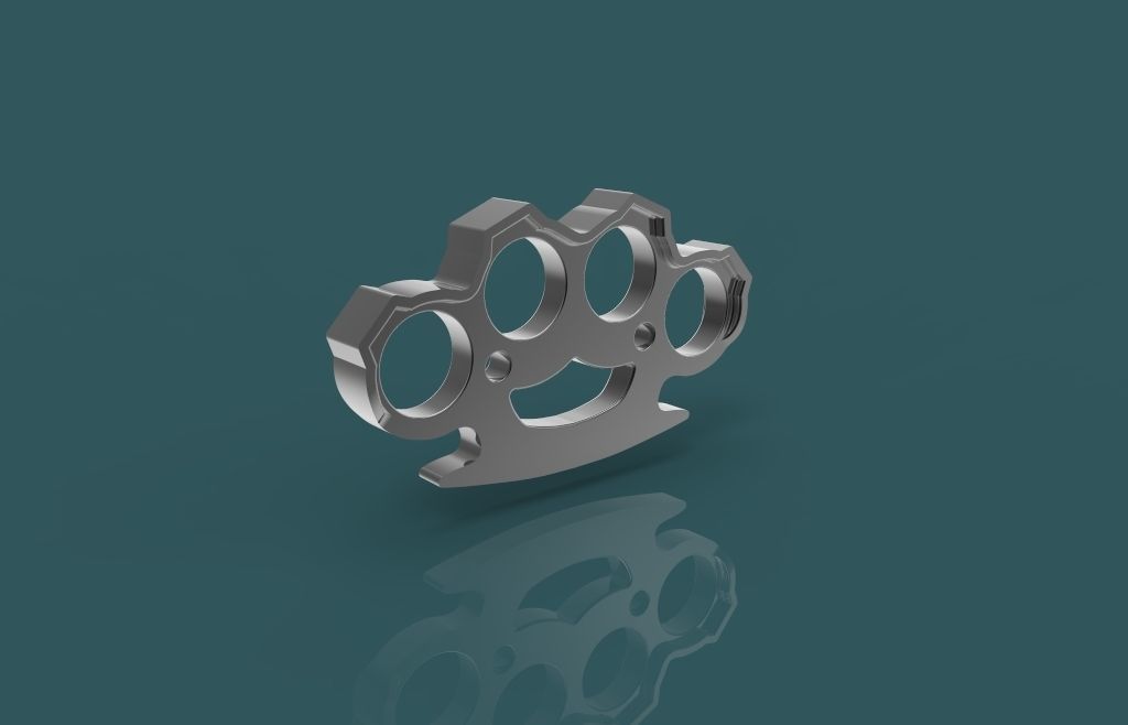 Brass knuckles 3D model_11
