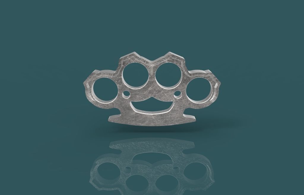 Brass knuckles 3D model_9