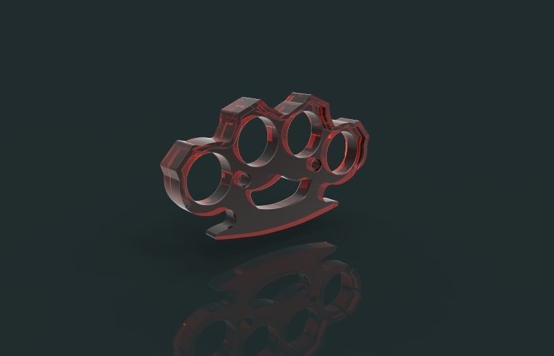 Brass knuckles 3D model_3