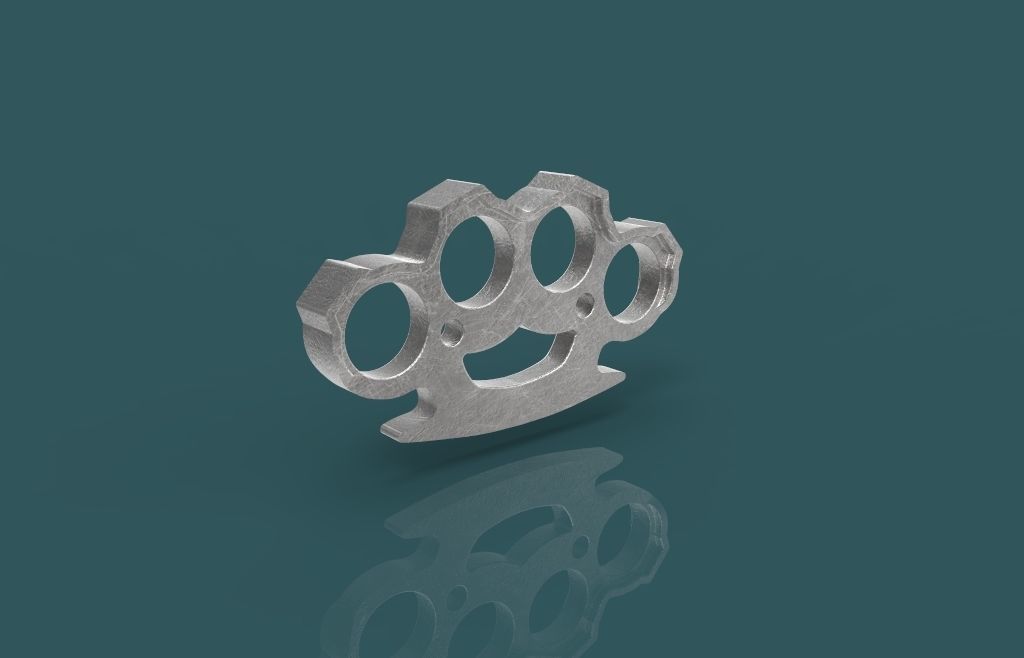 Brass knuckles 3D model_10