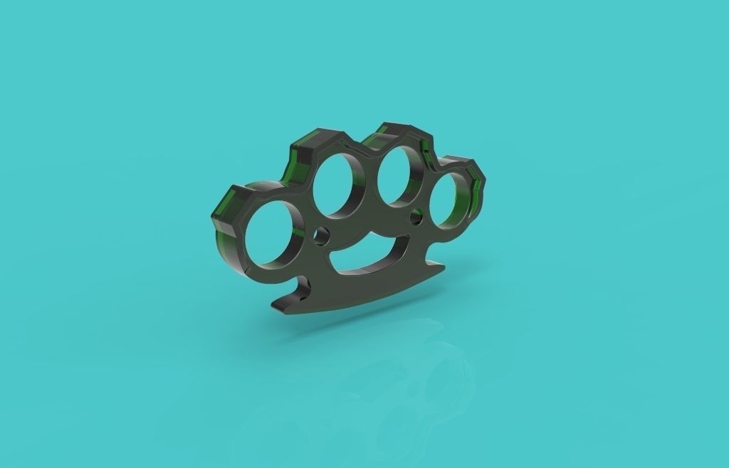Brass knuckles 3D model_2