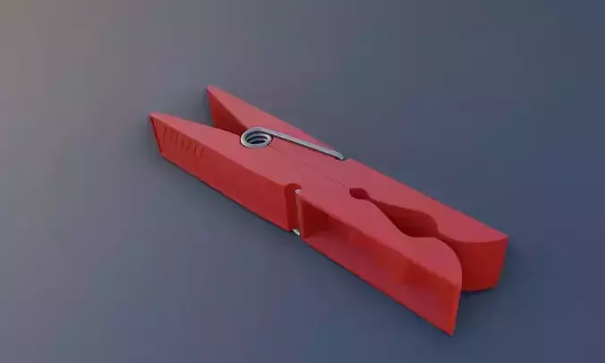 Plastic Clothespin 3D model