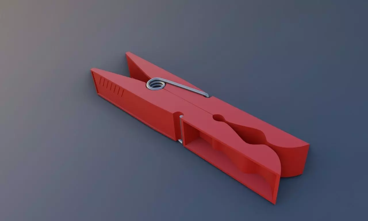 Plastic Clothespin 3D model