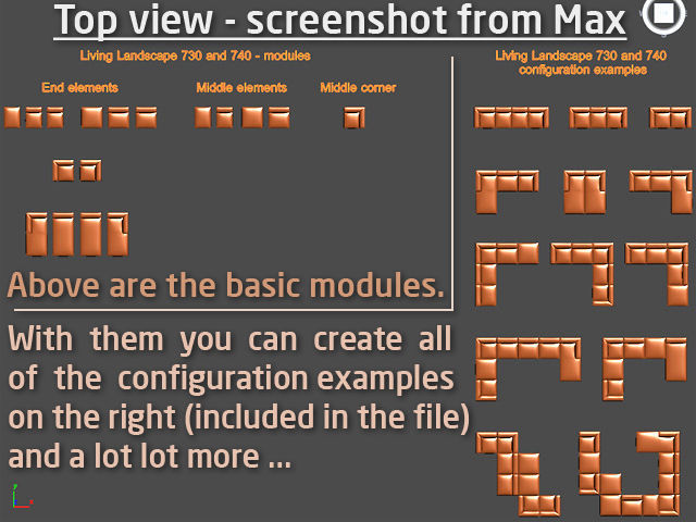 Modular Furniture Set by Walter Knoll 3D model_2