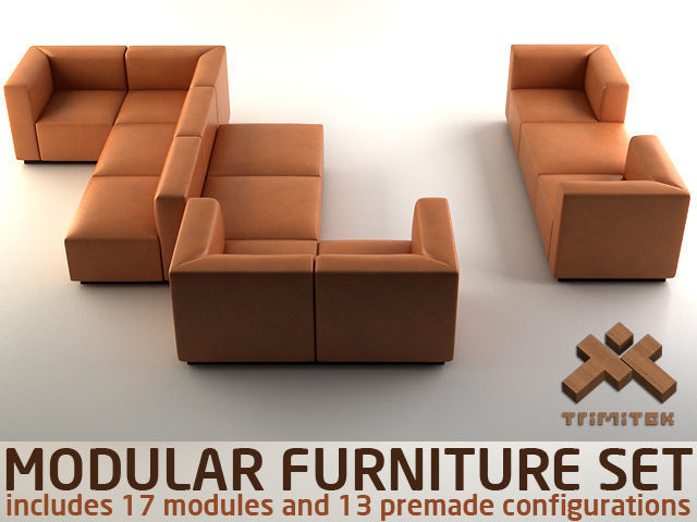 Modular Furniture Set by Walter Knoll 3D model_1