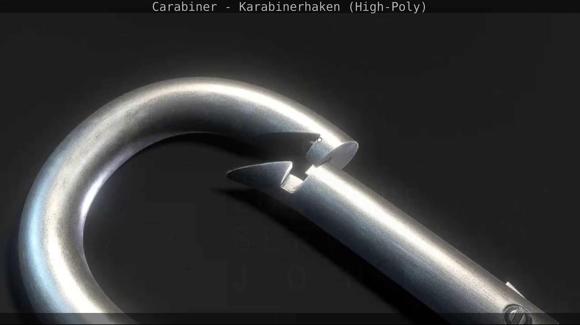 Carabiner - Karabinerhaken - High-Poly 3D model_7