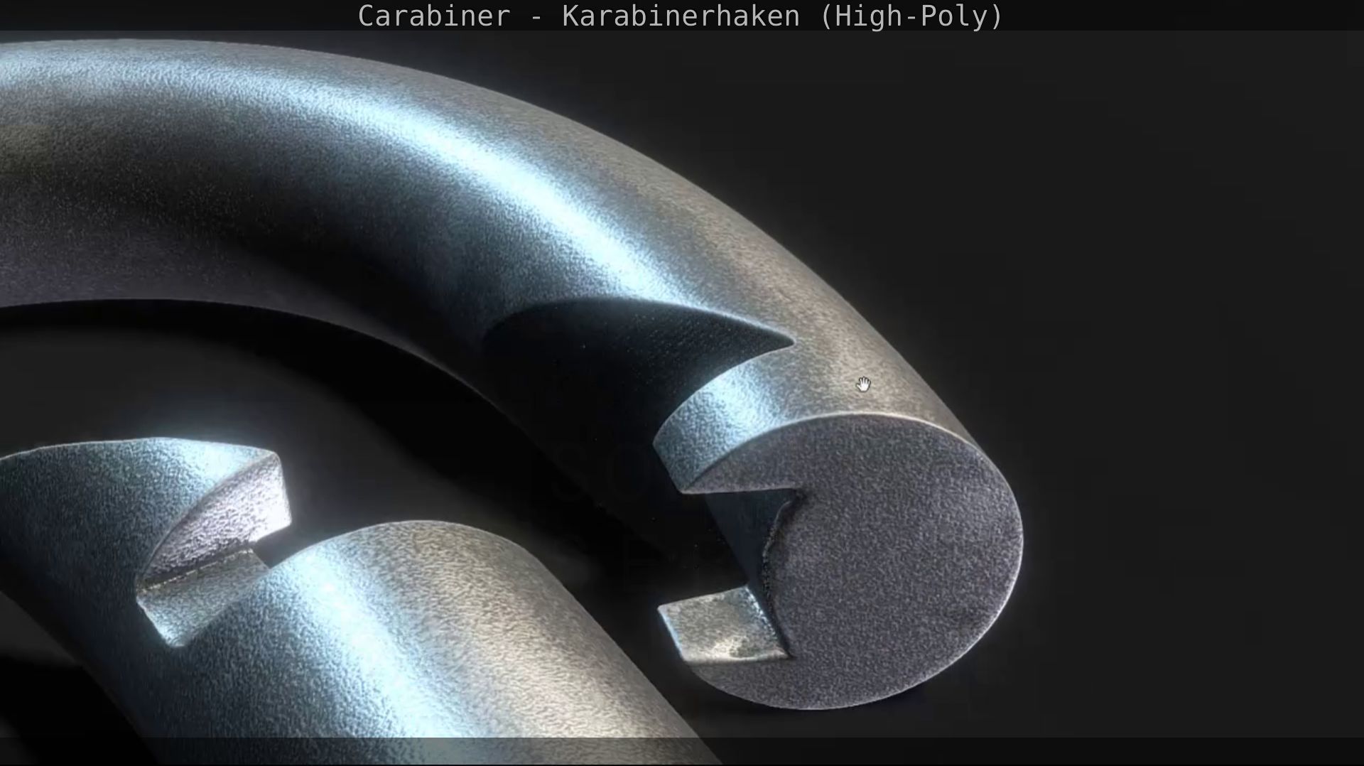 Carabiner - Karabinerhaken - High-Poly 3D model_3