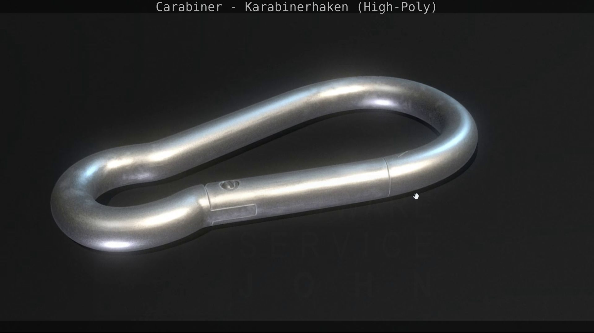 Carabiner - Karabinerhaken - High-Poly 3D model_11