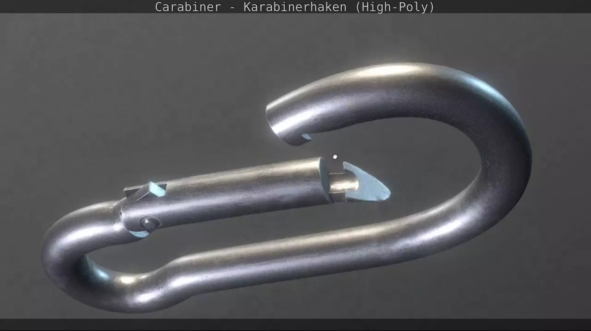 Carabiner - Karabinerhaken - High-Poly 3D model_0
