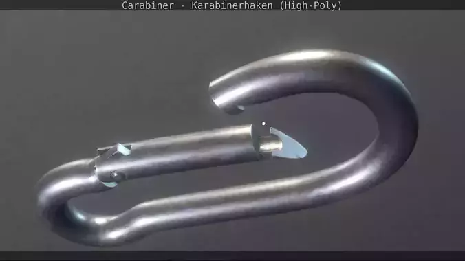 Carabiner - Karabinerhaken - High-Poly 3D model