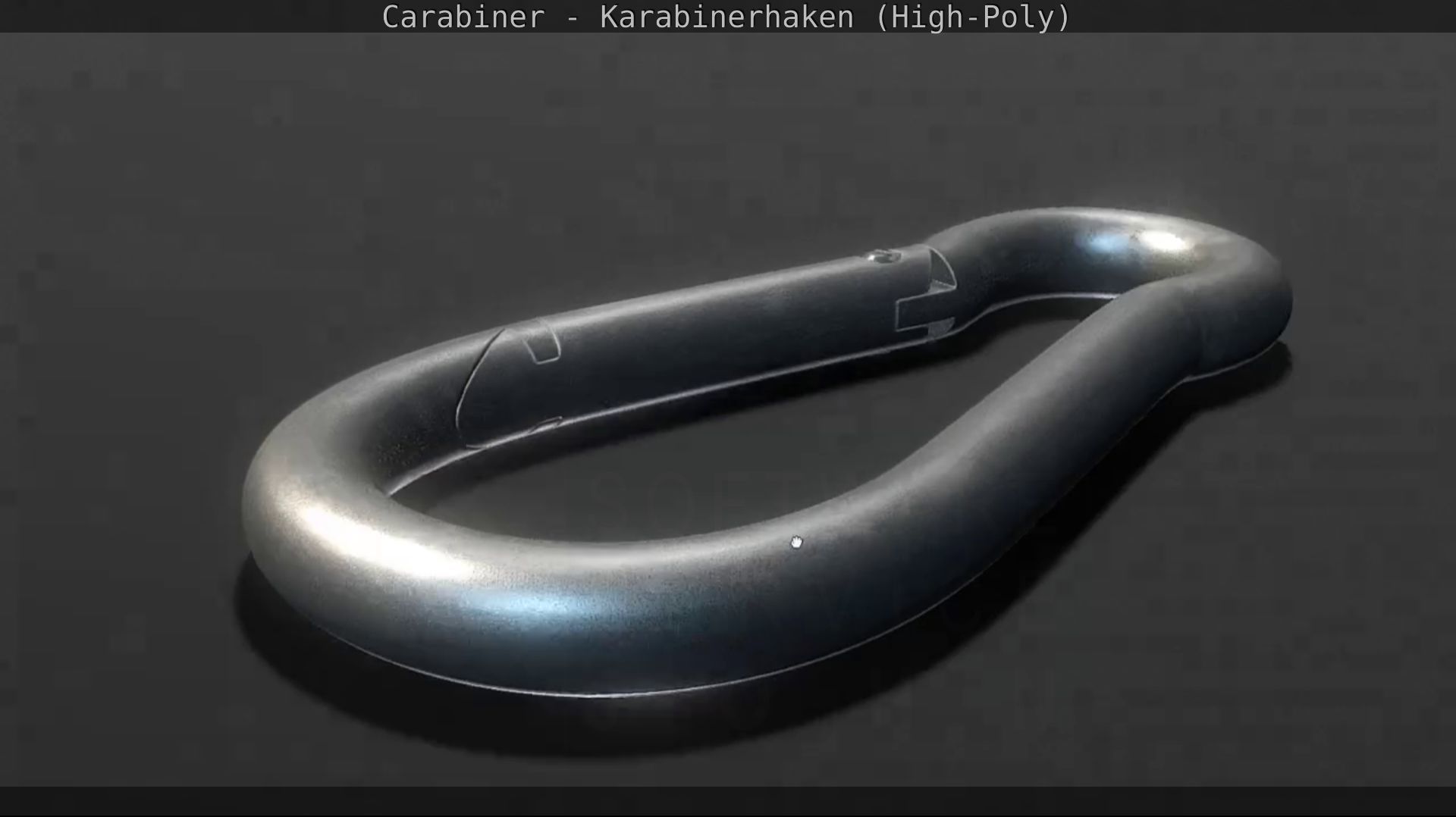Carabiner - Karabinerhaken - High-Poly 3D model_9