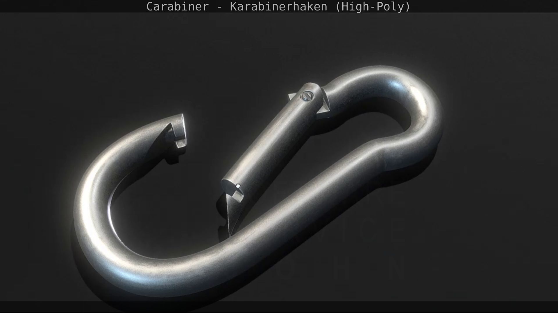 Carabiner - Karabinerhaken - High-Poly 3D model_1