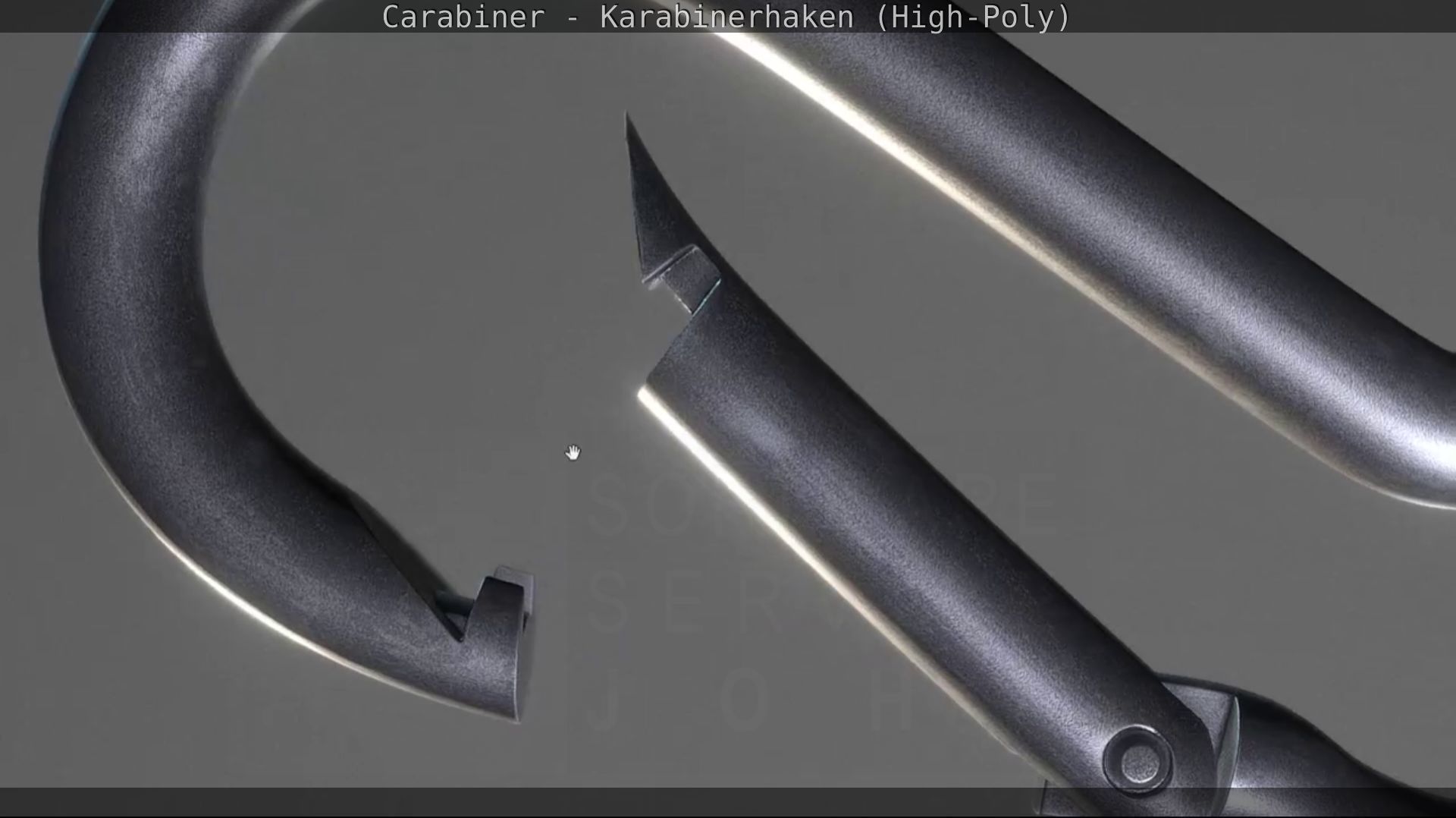 Carabiner - Karabinerhaken - High-Poly 3D model_16