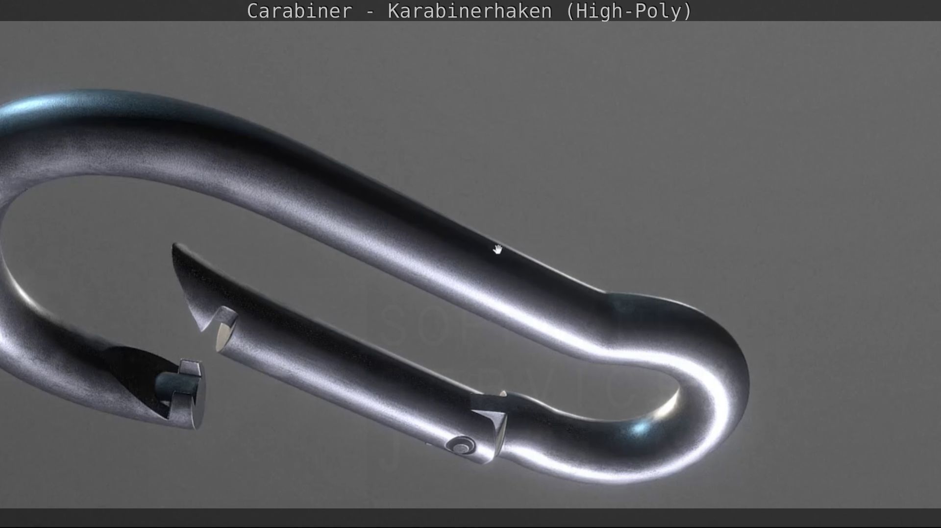 Carabiner - Karabinerhaken - High-Poly 3D model_34