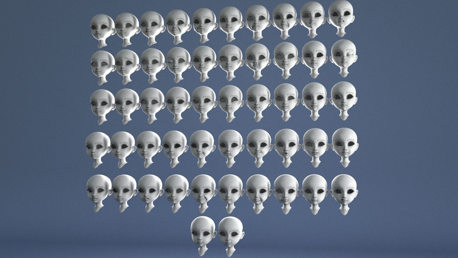 AFRO GIRL - RIGGED CARTOON CHARACTER  3D model_34