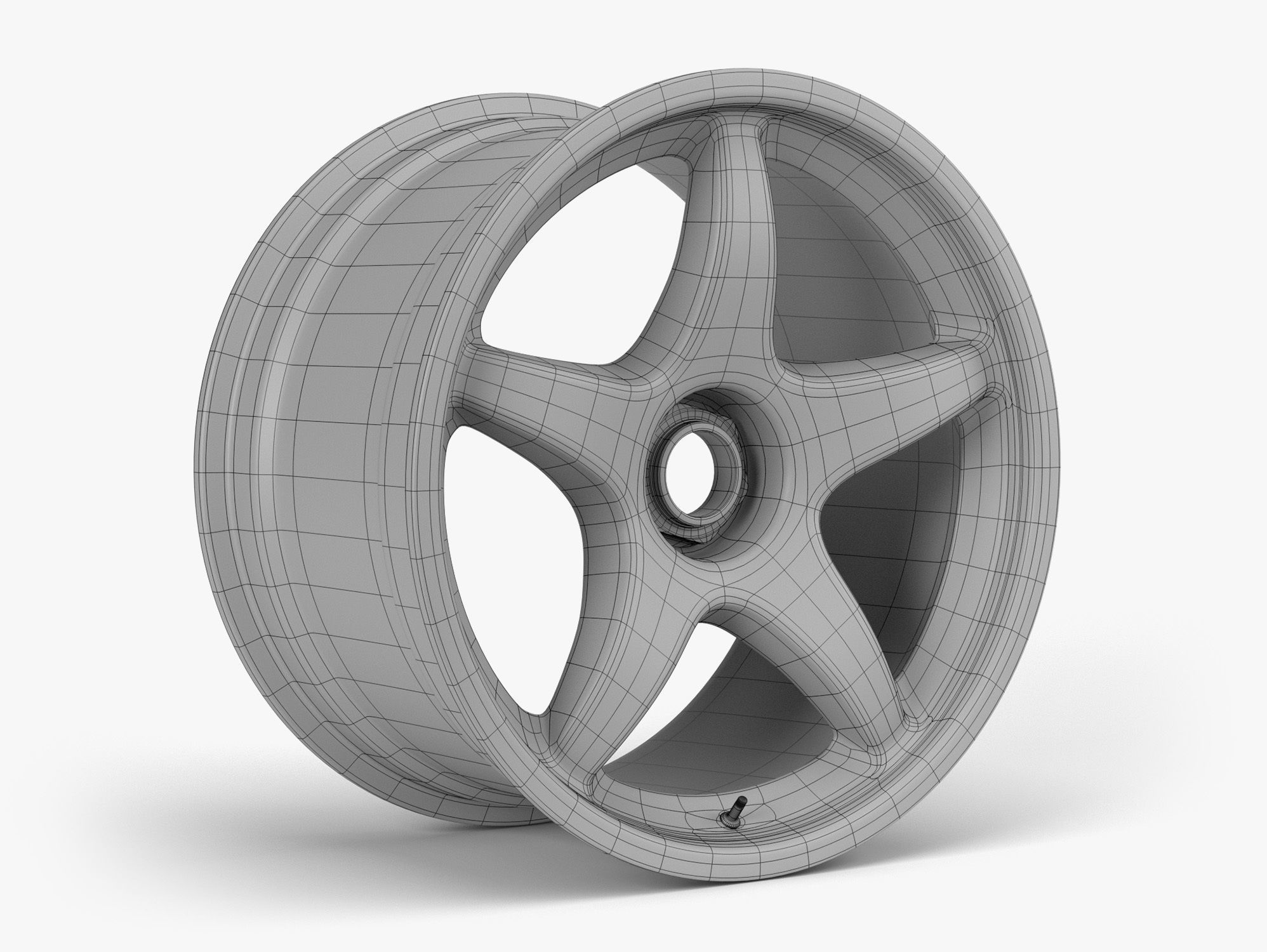 OZ Racing Wheel Low-poly 3D model_7