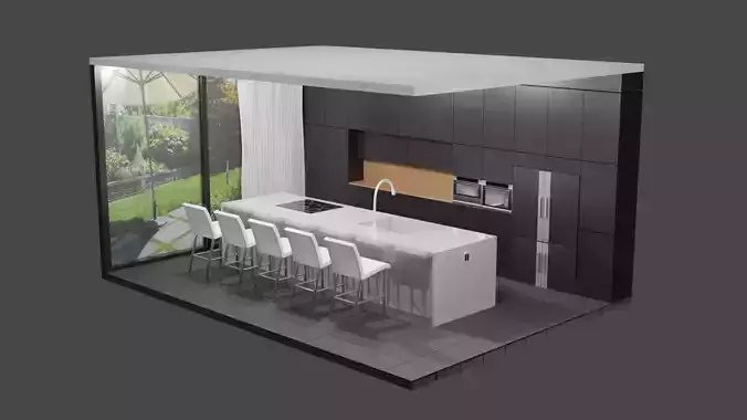 Modern Kitchen Scene