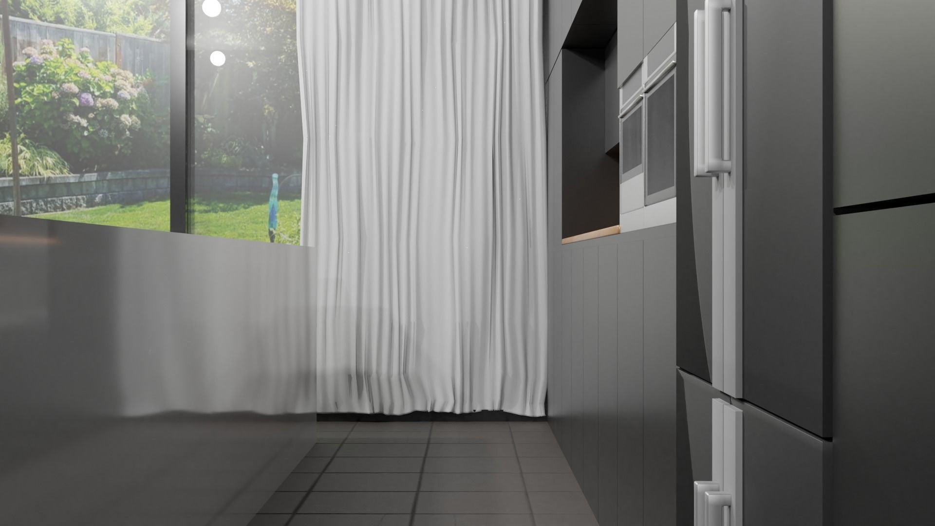 Modern Kitchen Scene Low-poly 3D model_4