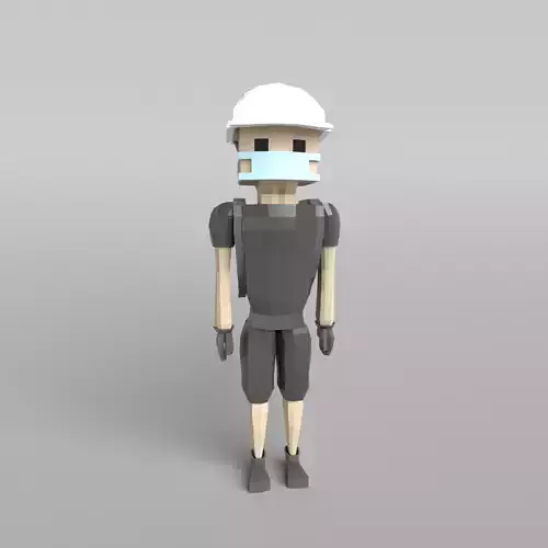 Low Poly Protestor Type 3