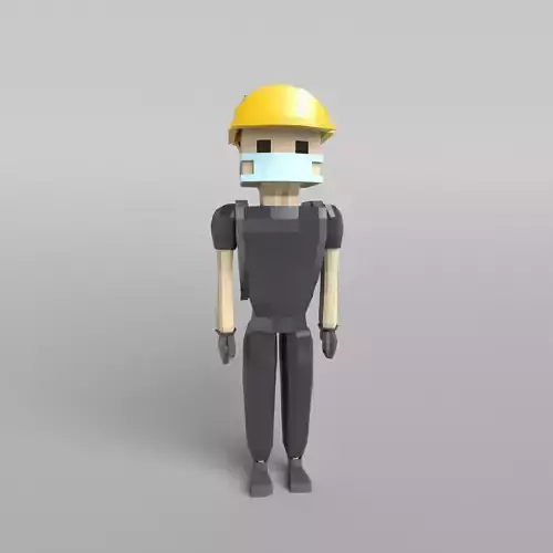 Low Poly Protestor Type 4