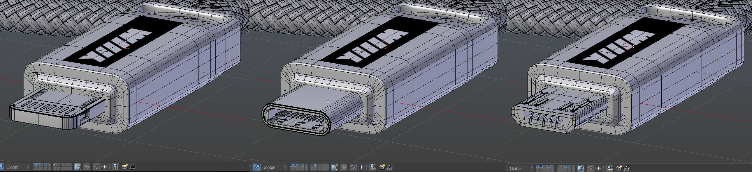 USB Cable CB955 3D model_9