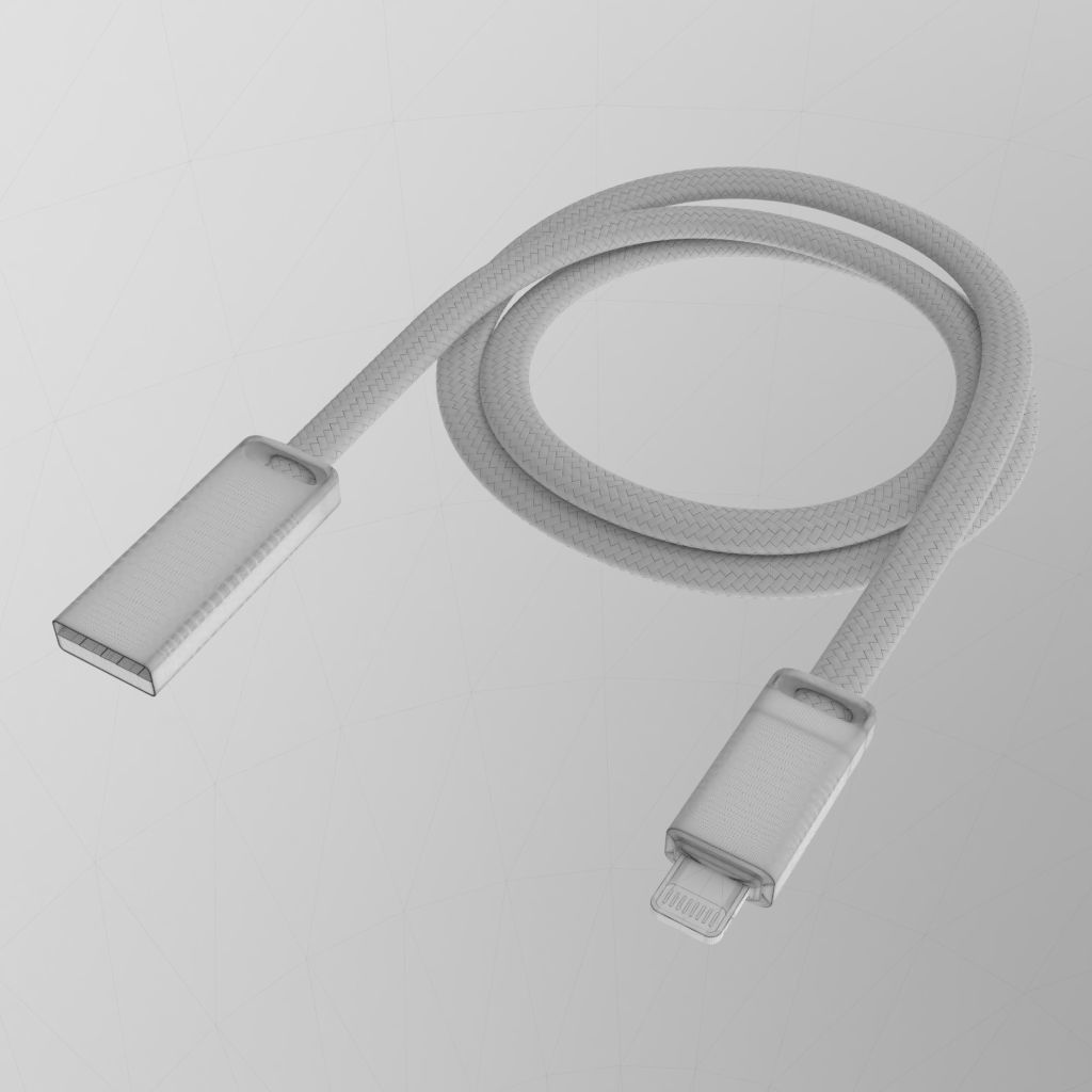 USB Cable CB955 3D model_3