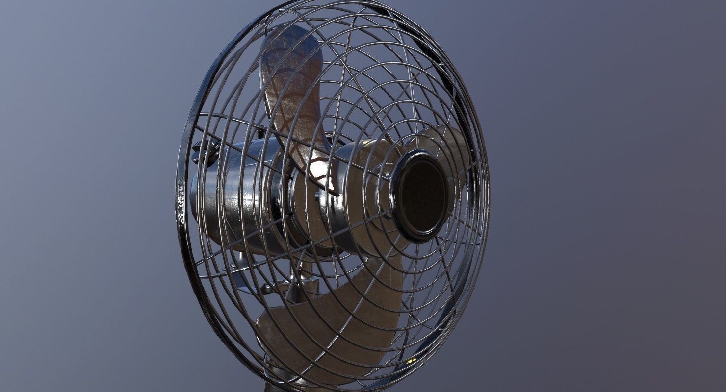 Desk Fan Game Ready Low-poly 3D model_5