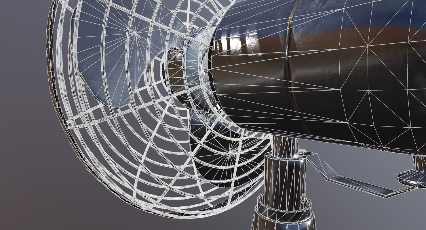 Desk Fan Game Ready Low-poly 3D model_17