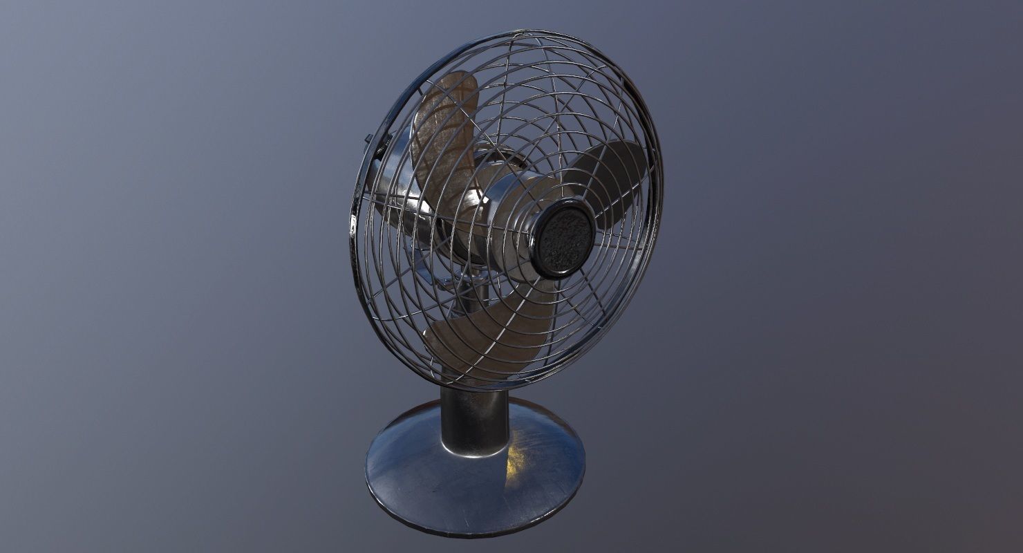 Desk Fan Game Ready Low-poly 3D model_1