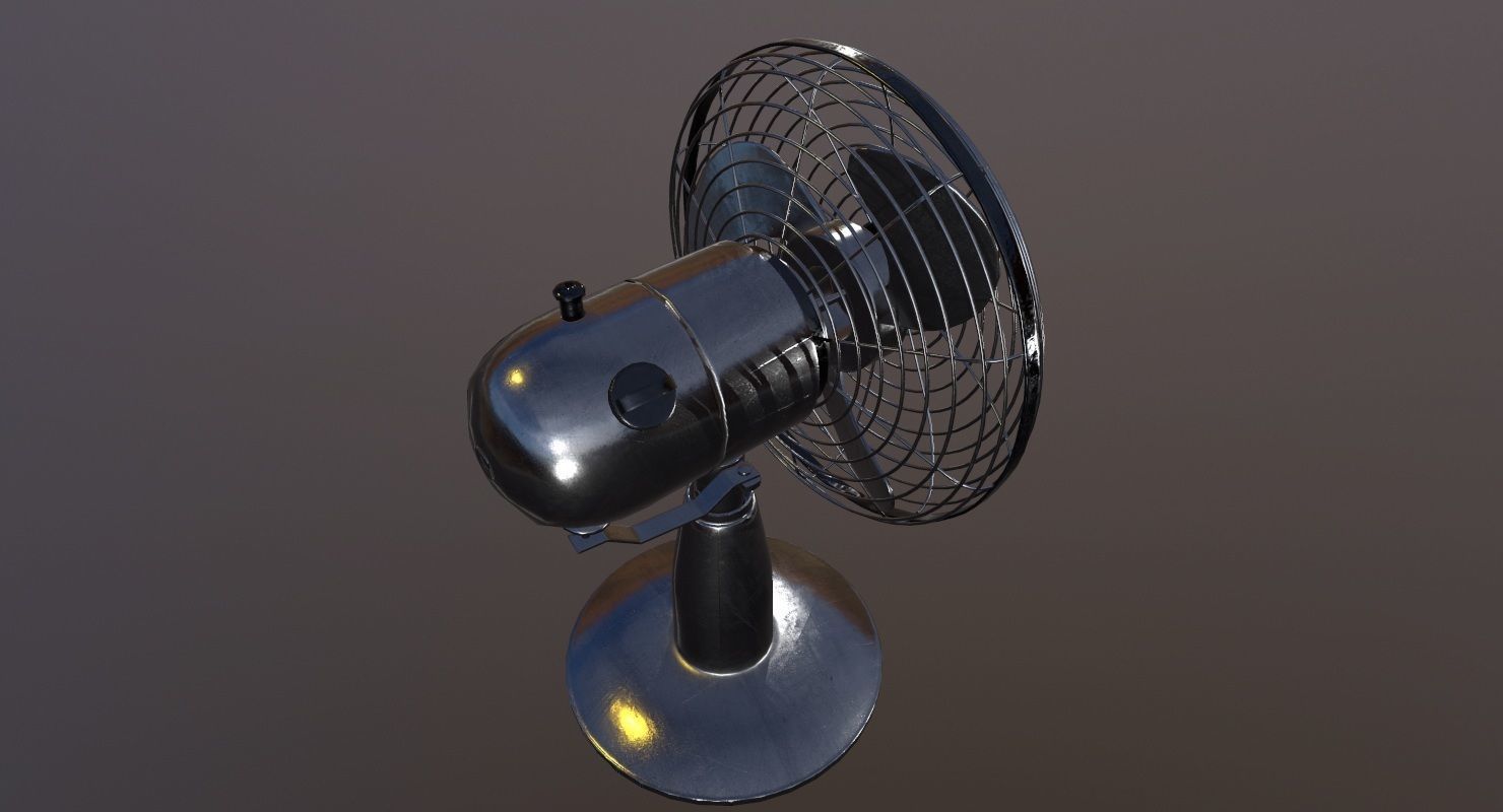 Desk Fan Game Ready Low-poly 3D model_4