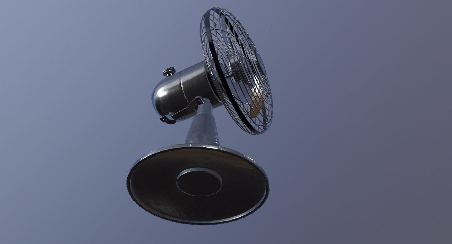 Desk Fan Game Ready Low-poly 3D model_11