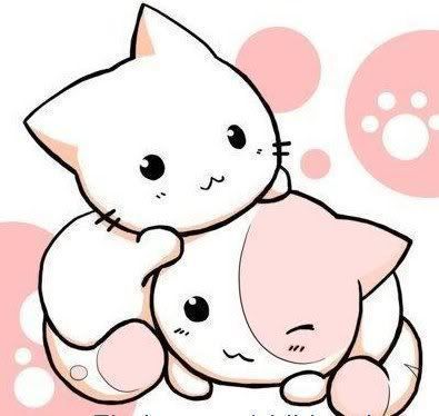 cats cute keychain 3D print model_5