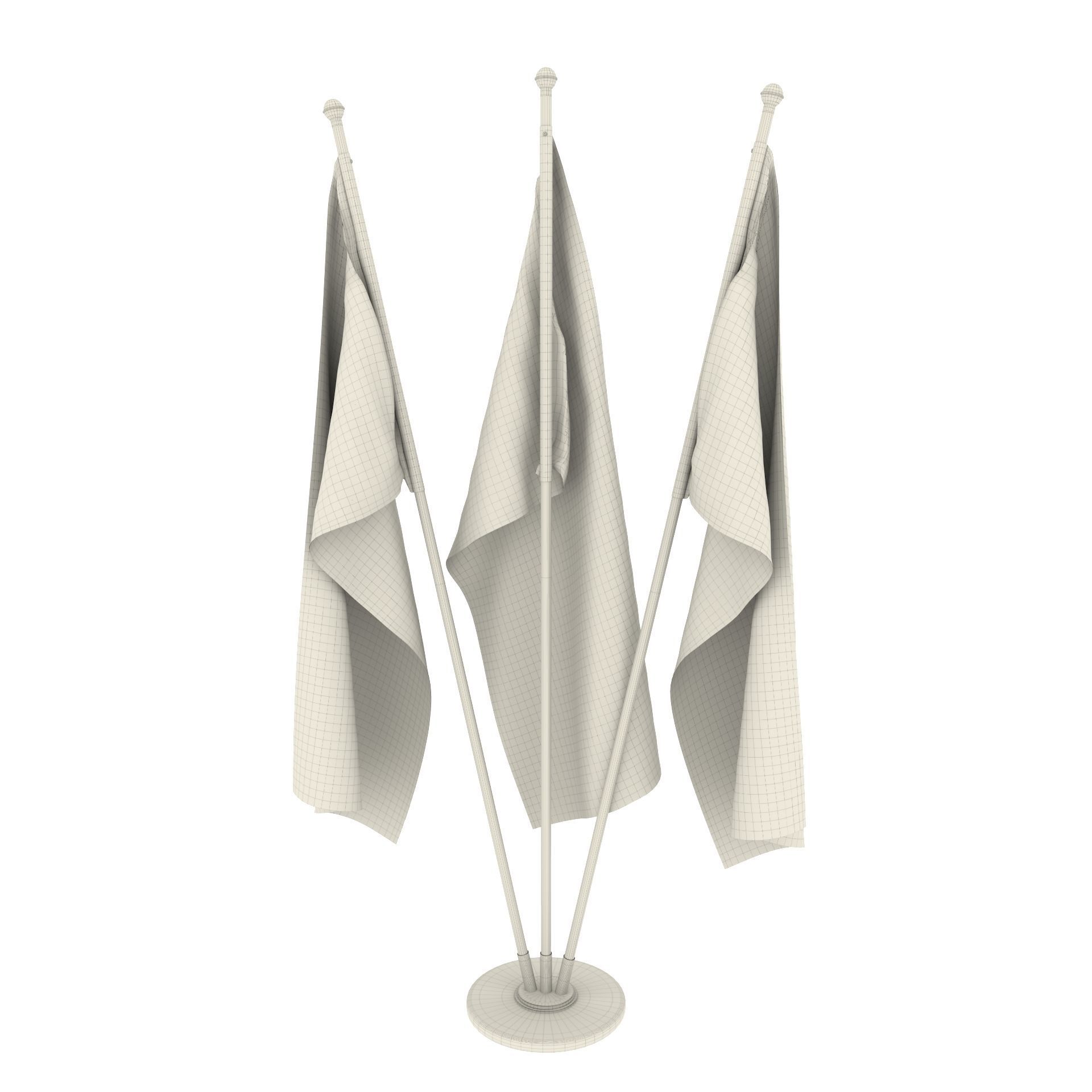 Oregon Flag Pack 3D model_4