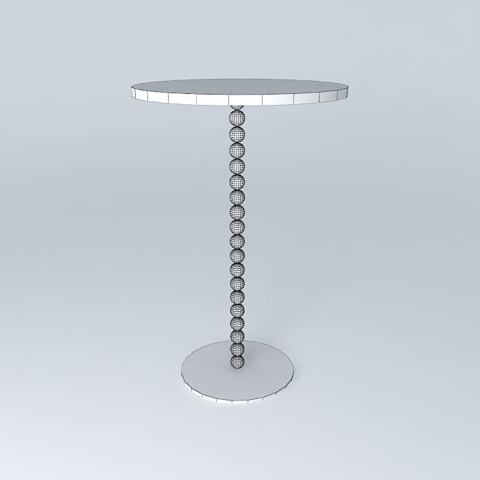 glass side table Free 3D model_3