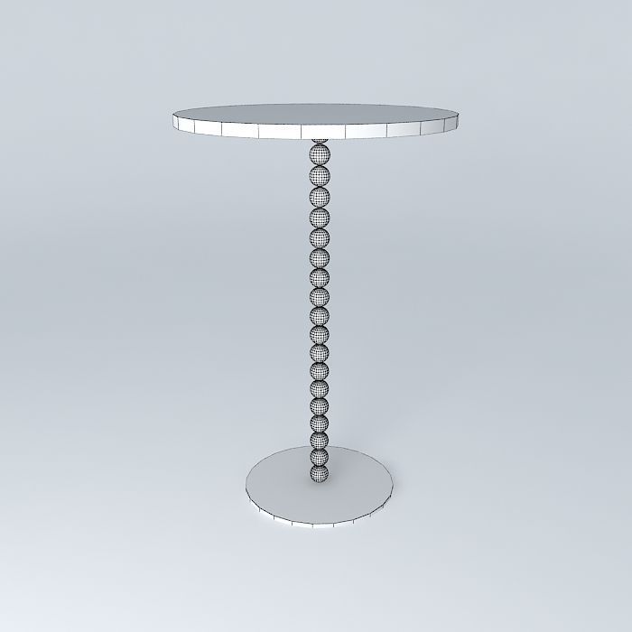 glass side table Free 3D model_4