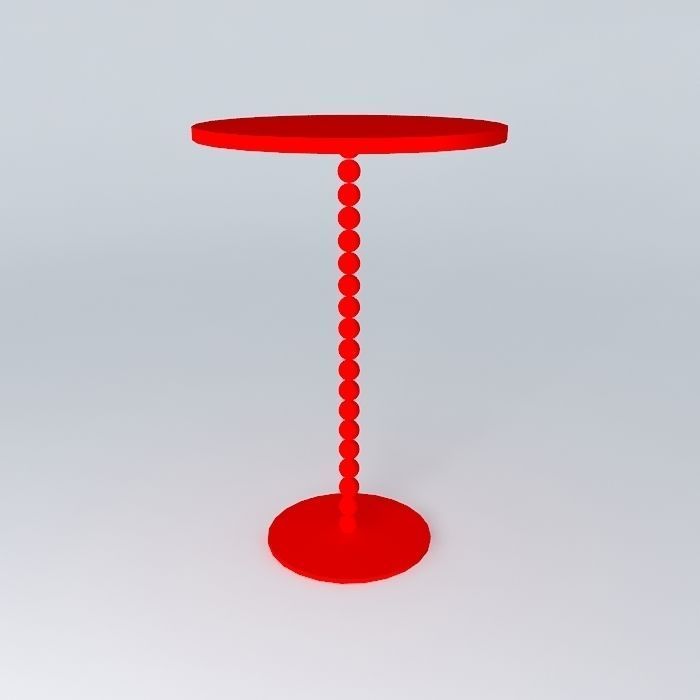 glass side table Free 3D model_2