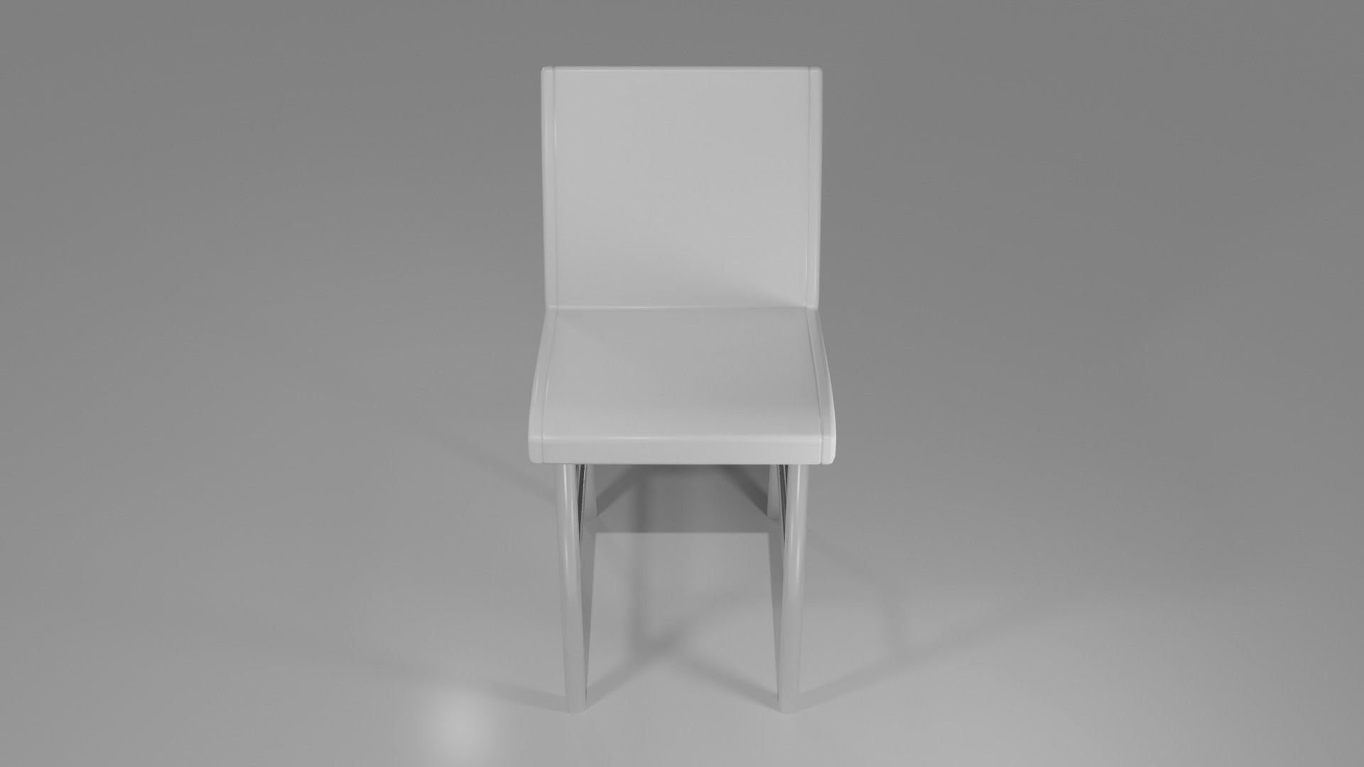 Modern Kitchen Chair Low-poly 3D model_2