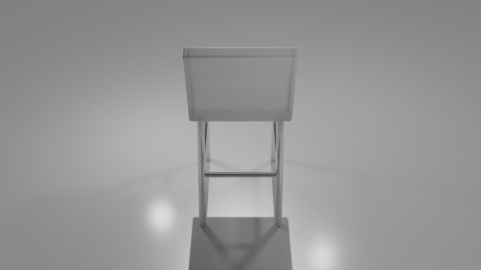 Modern Kitchen Chair Low-poly 3D model_5