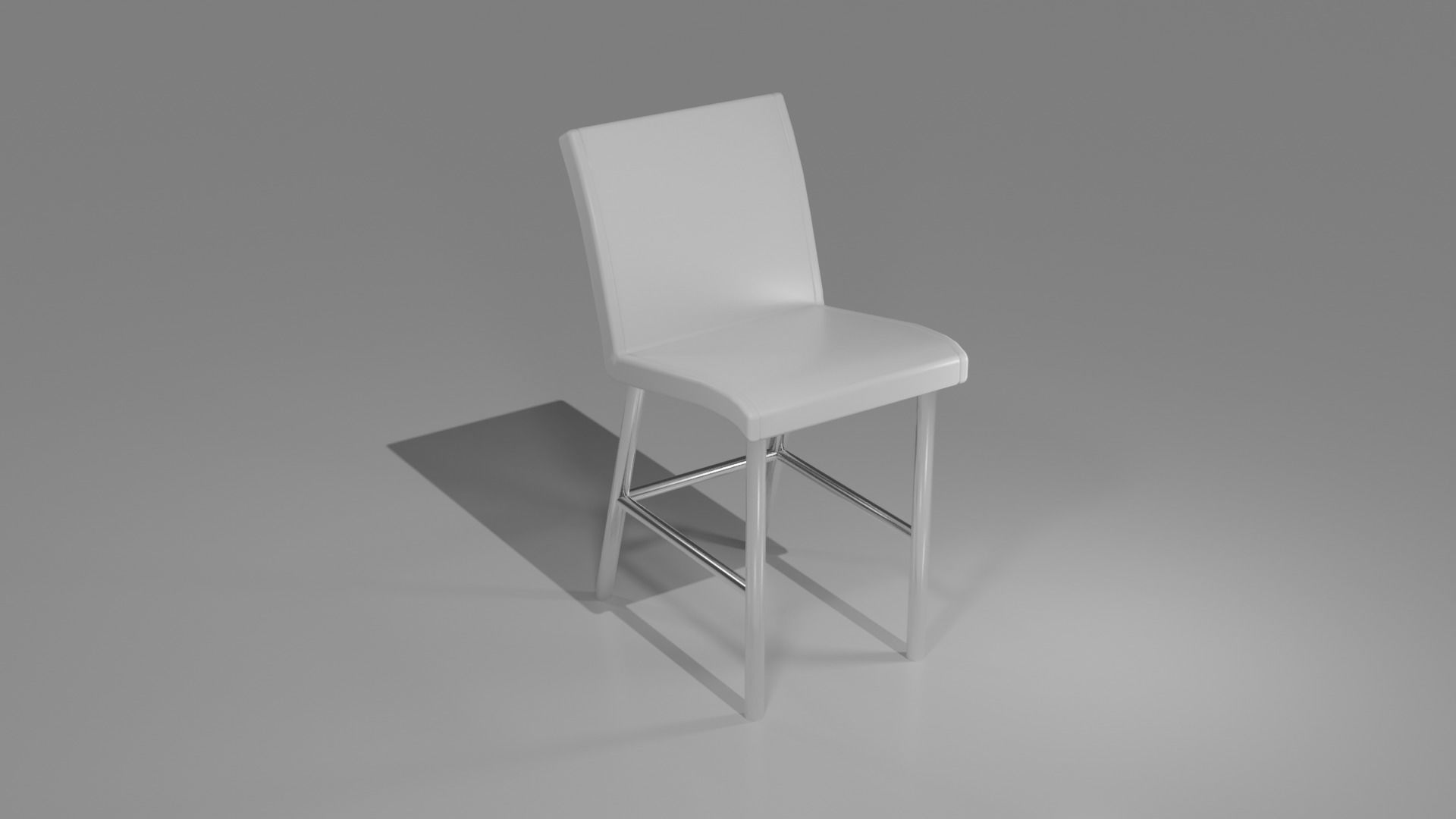 Modern Kitchen Chair Low-poly 3D model_3