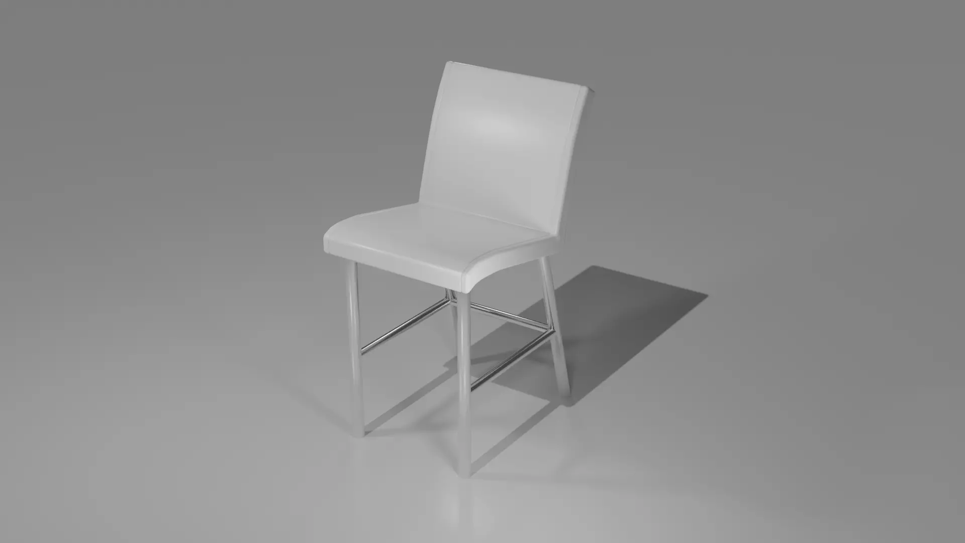 Modern Kitchen Chair Low-poly 3D model_0