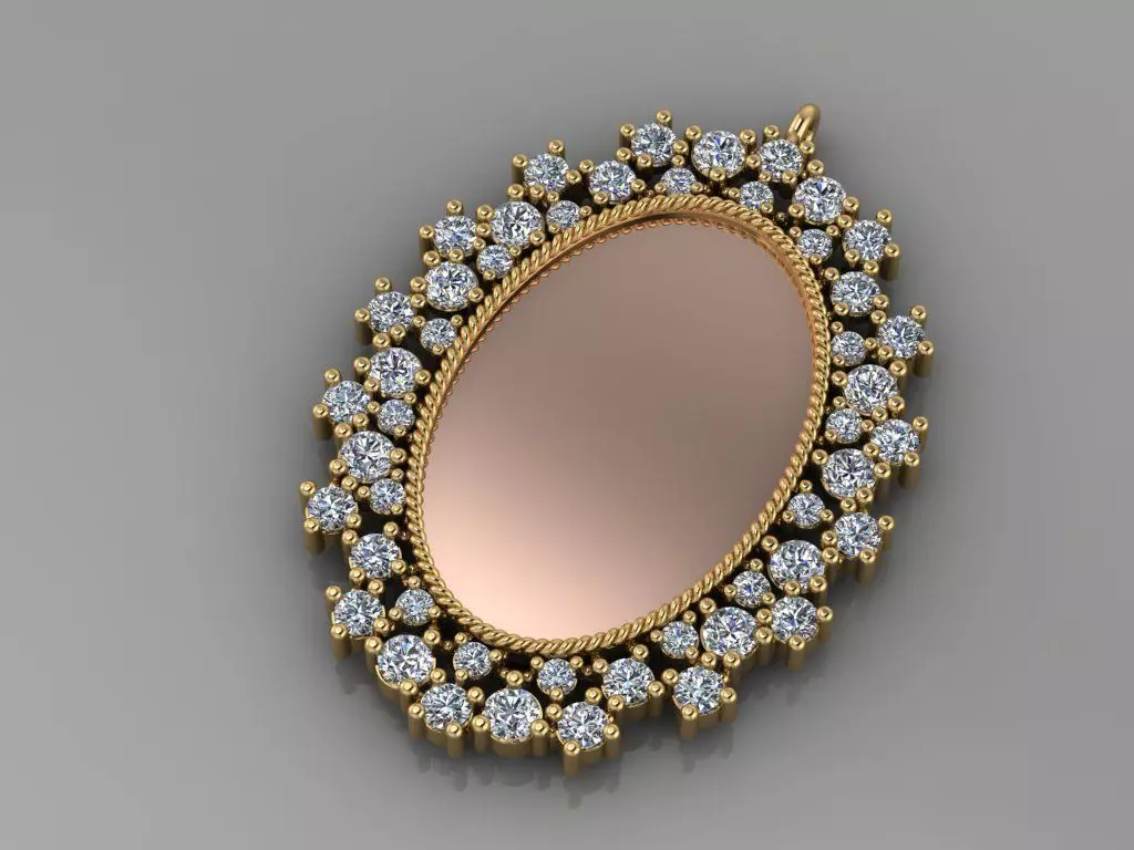 GC GOLD H001 - Diamond NECKLACE 3D model 3D print model