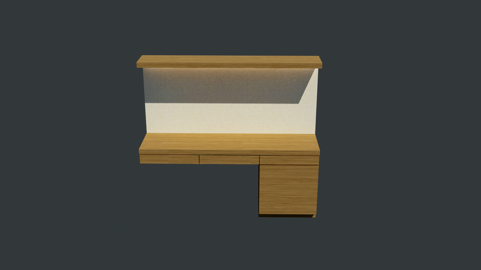 Study table 001 Free low-poly 3D model_2