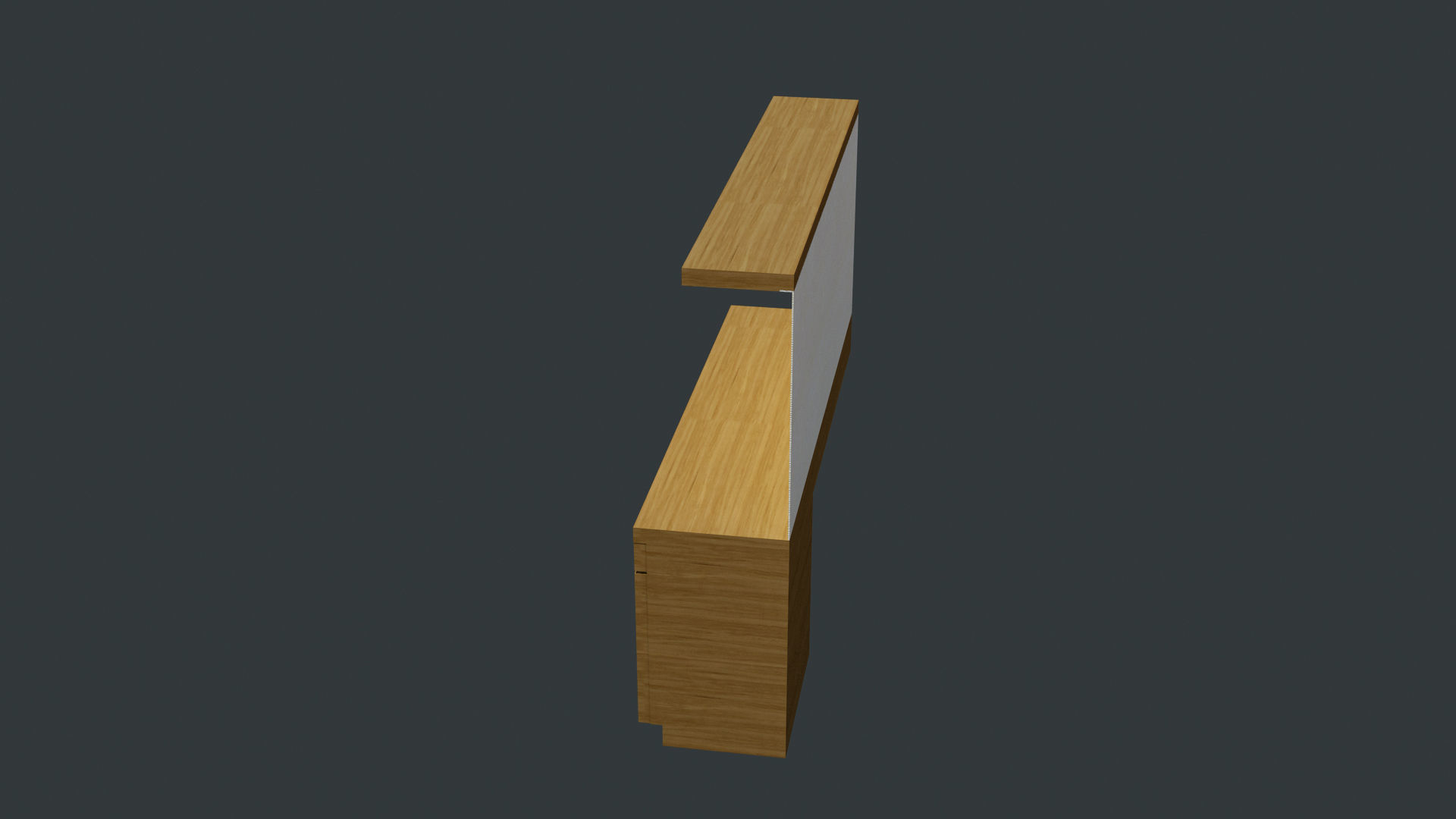 Study table 001 Free low-poly 3D model_6