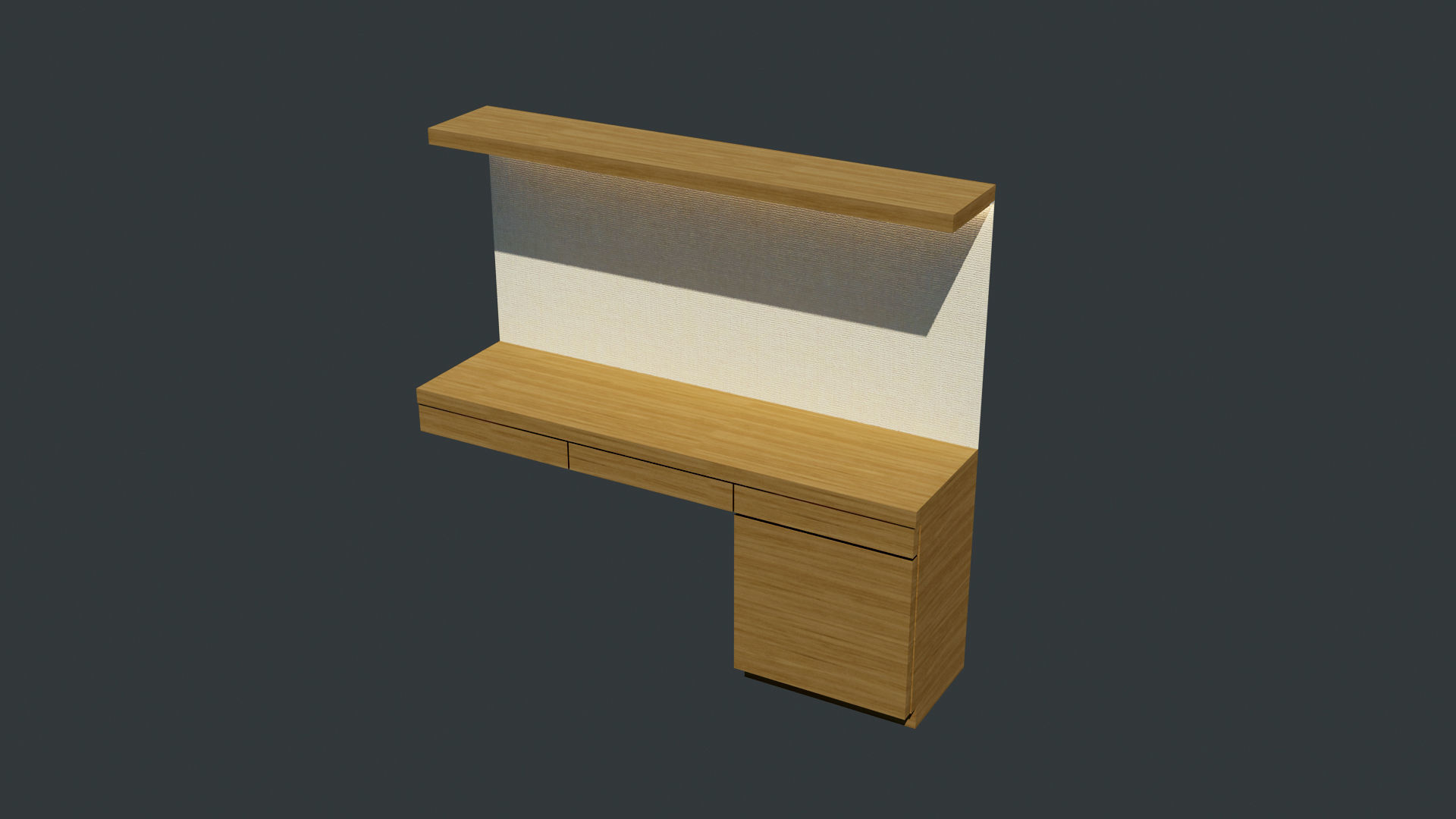 Study table 001 Free low-poly 3D model_8