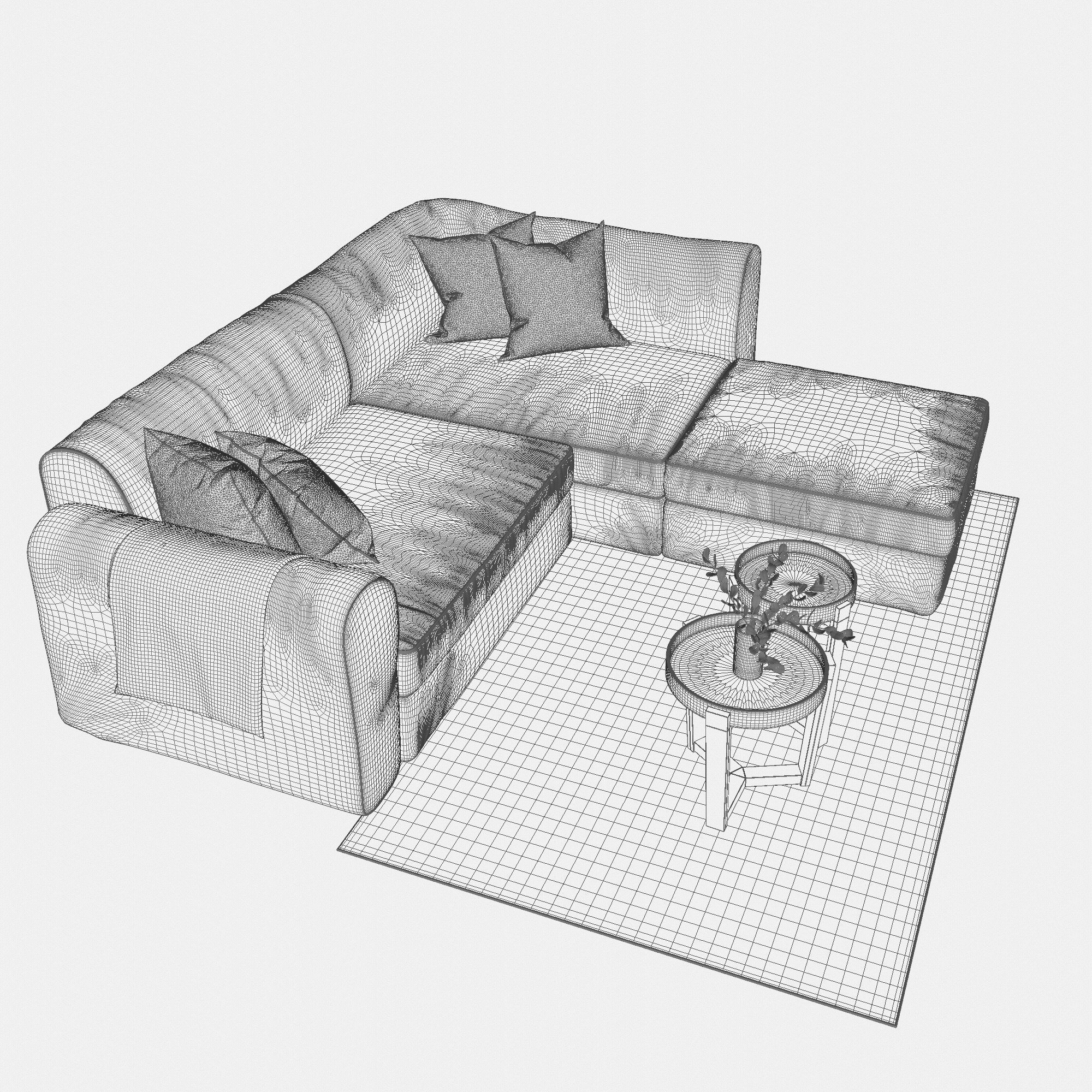 Sofa Livingroom Set 3D model_13