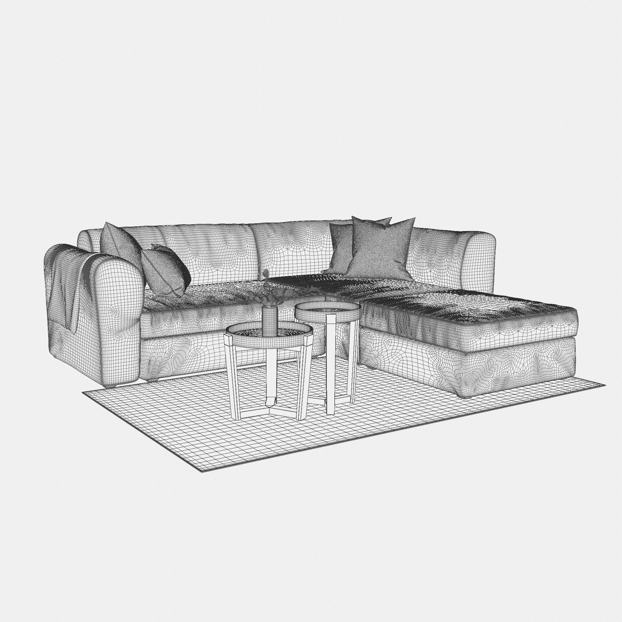 Sofa Livingroom Set 3D model_9