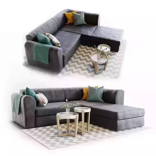 Sofa Livingroom Set 3D model