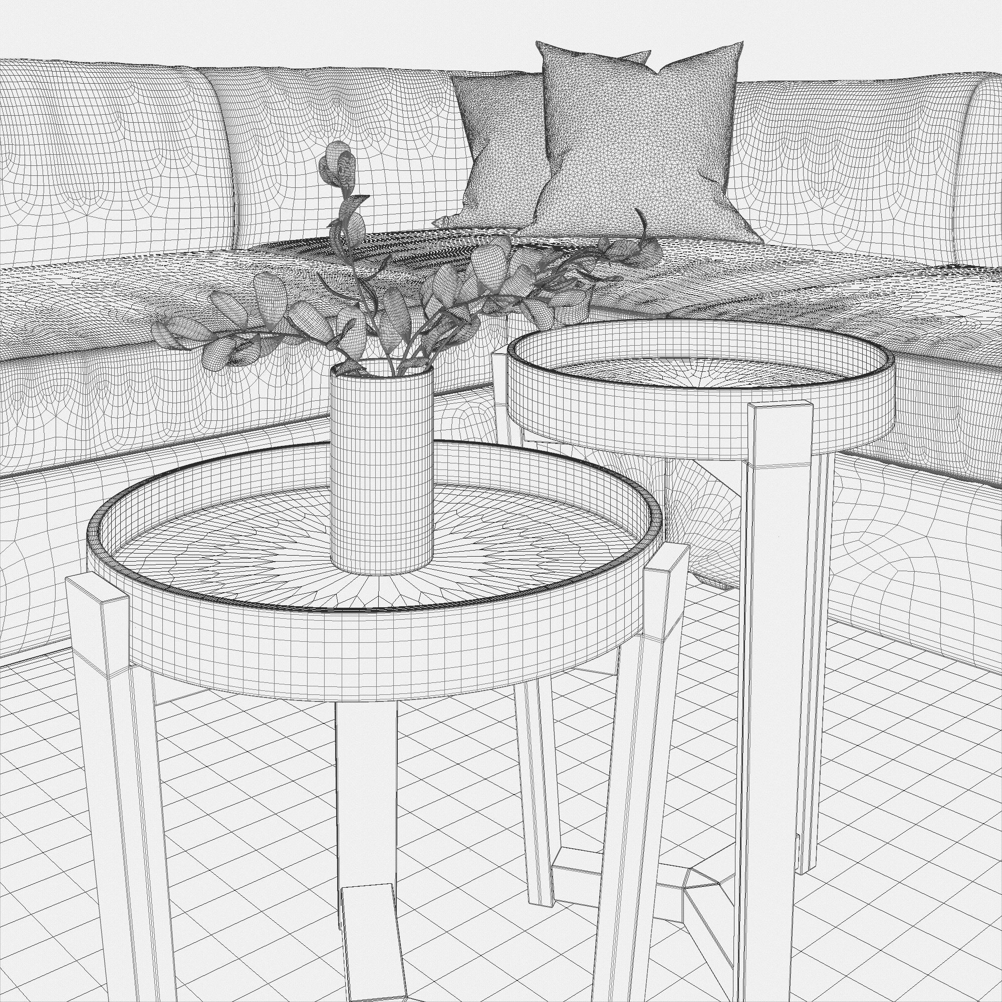 Sofa Livingroom Set 3D model_15