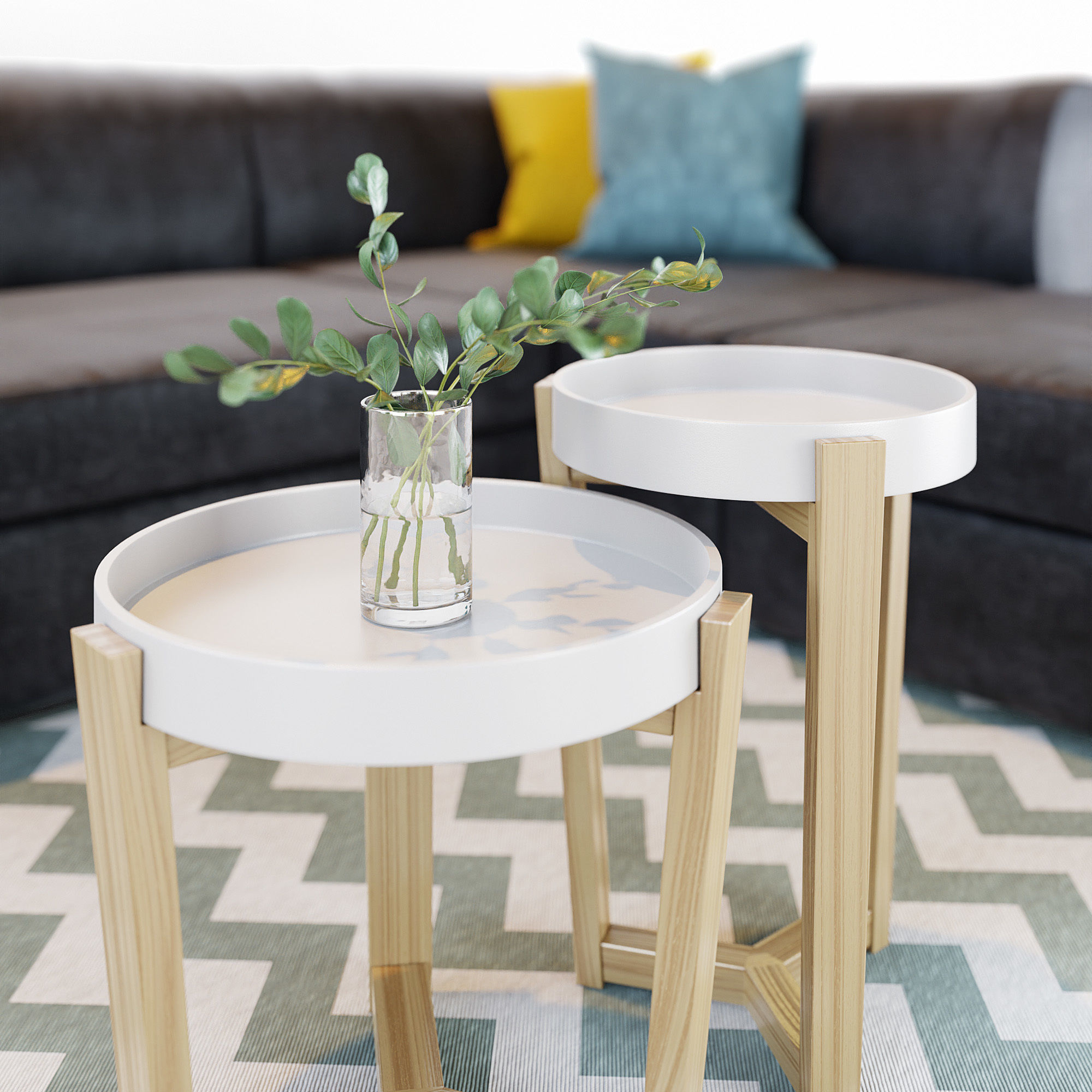 Sofa Livingroom Set 3D model_4