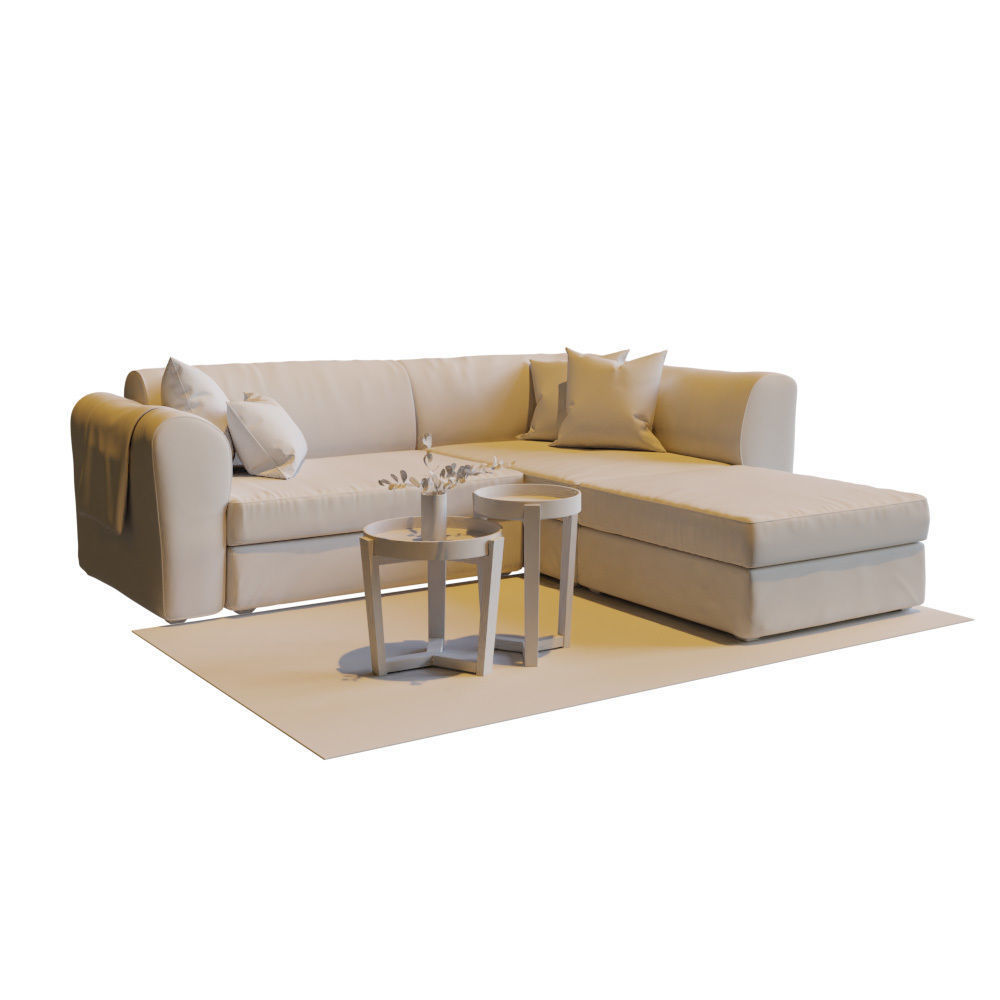 Sofa Livingroom Set 3D model_8